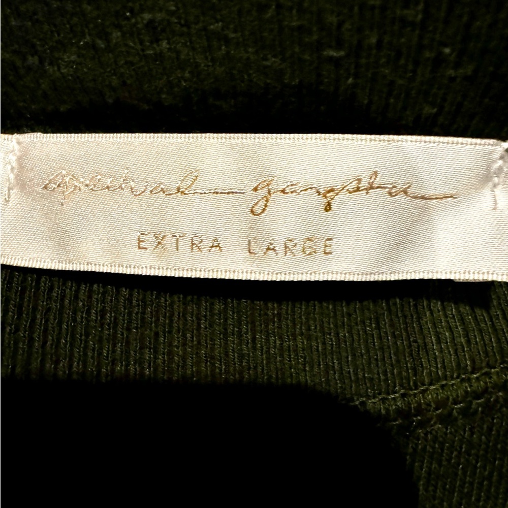 Anthropologie Spiritual Gangster Olive Green Top - Picture 4 of 6